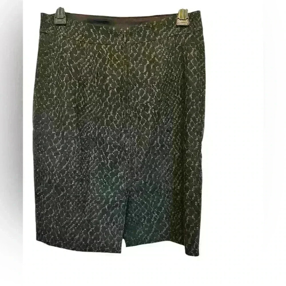 Tahari Women's Skirt A-Line Animal Print Lined Back Zipper Black Size 8 - Picture 2 of 6